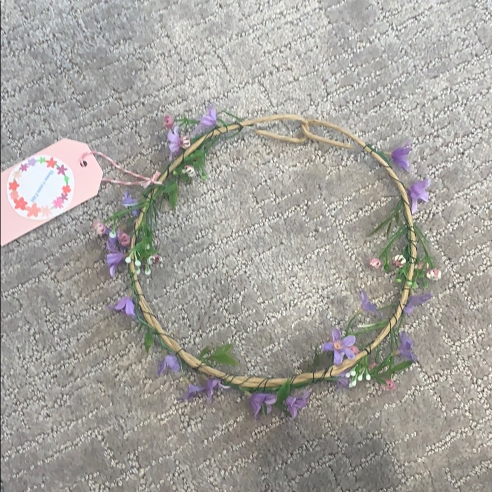 Pink and purple flower crown. Adult